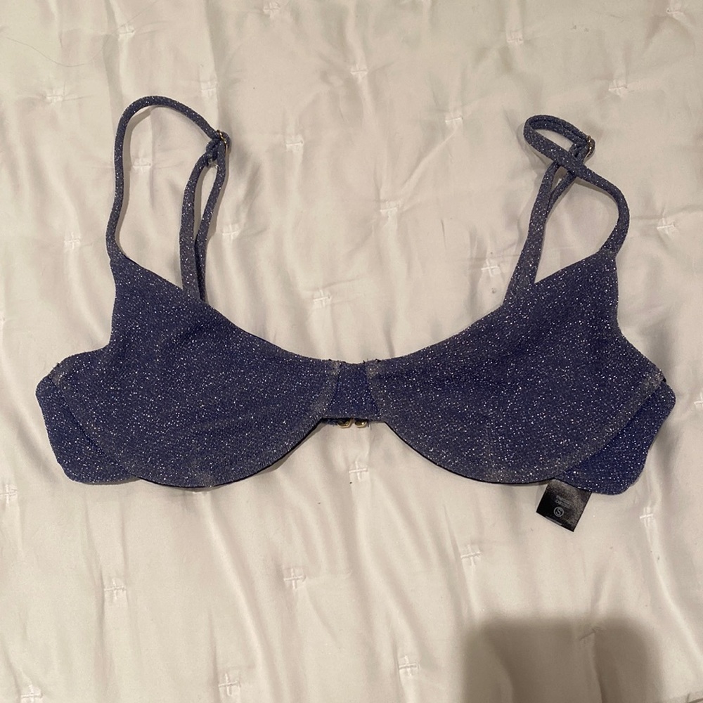 Sparkly swim suit top size small